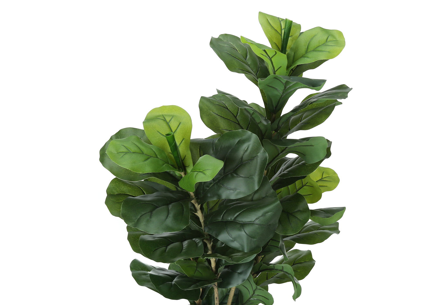41&quot; Tall, Artificial Plant, Fiddle Tree, Indoor, Faux, Fake, Floor, Greenery, Potted, Real Touch, Decorative - Green / Black