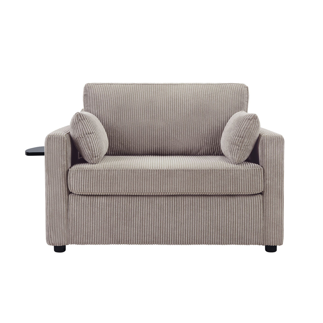 Sleeper Sofa With Foldable Mattress, USB Ports, Side Table &amp; Storage Pocket
