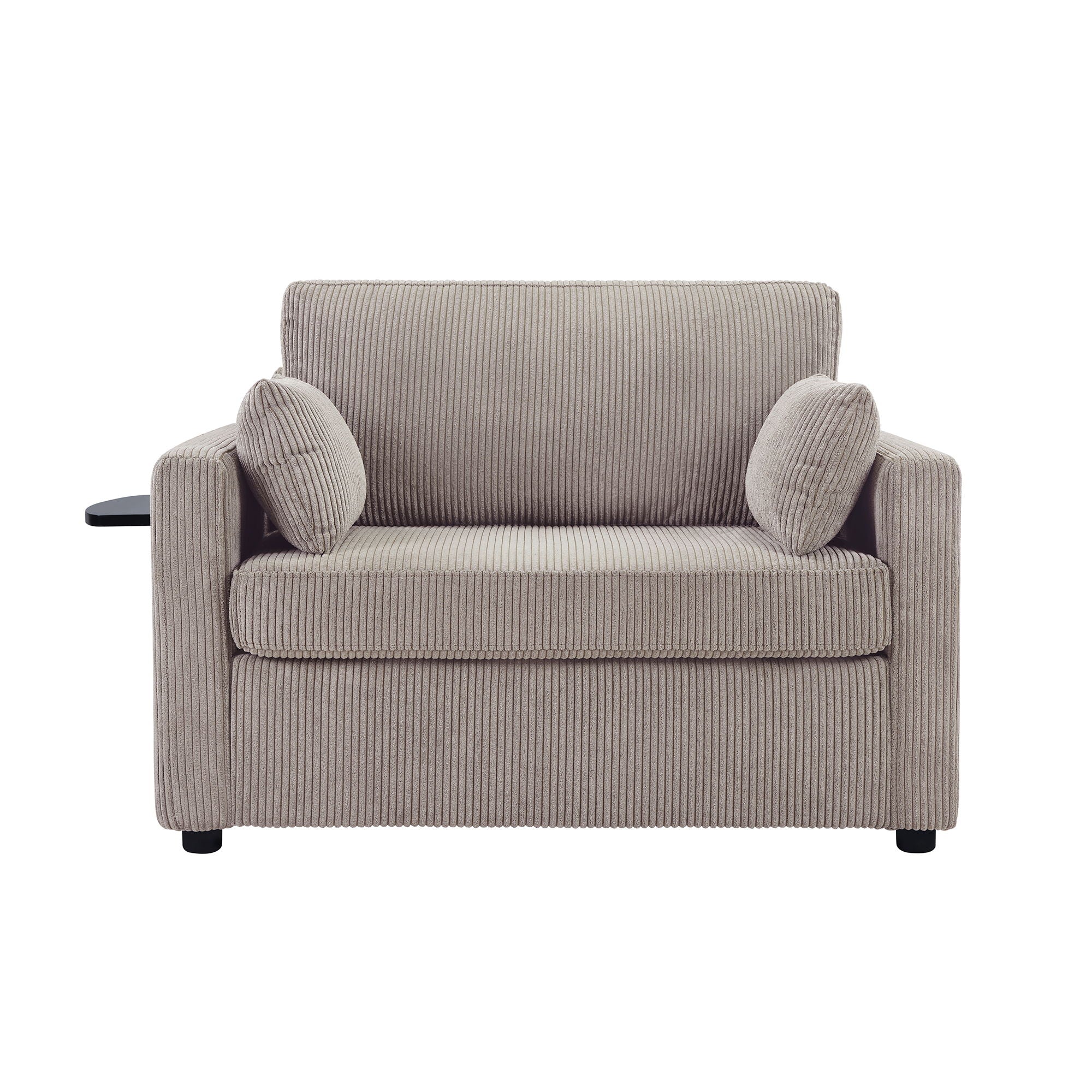 Sleeper Sofa With Foldable Mattress, USB Ports, Side Table &amp; Storage Pocket