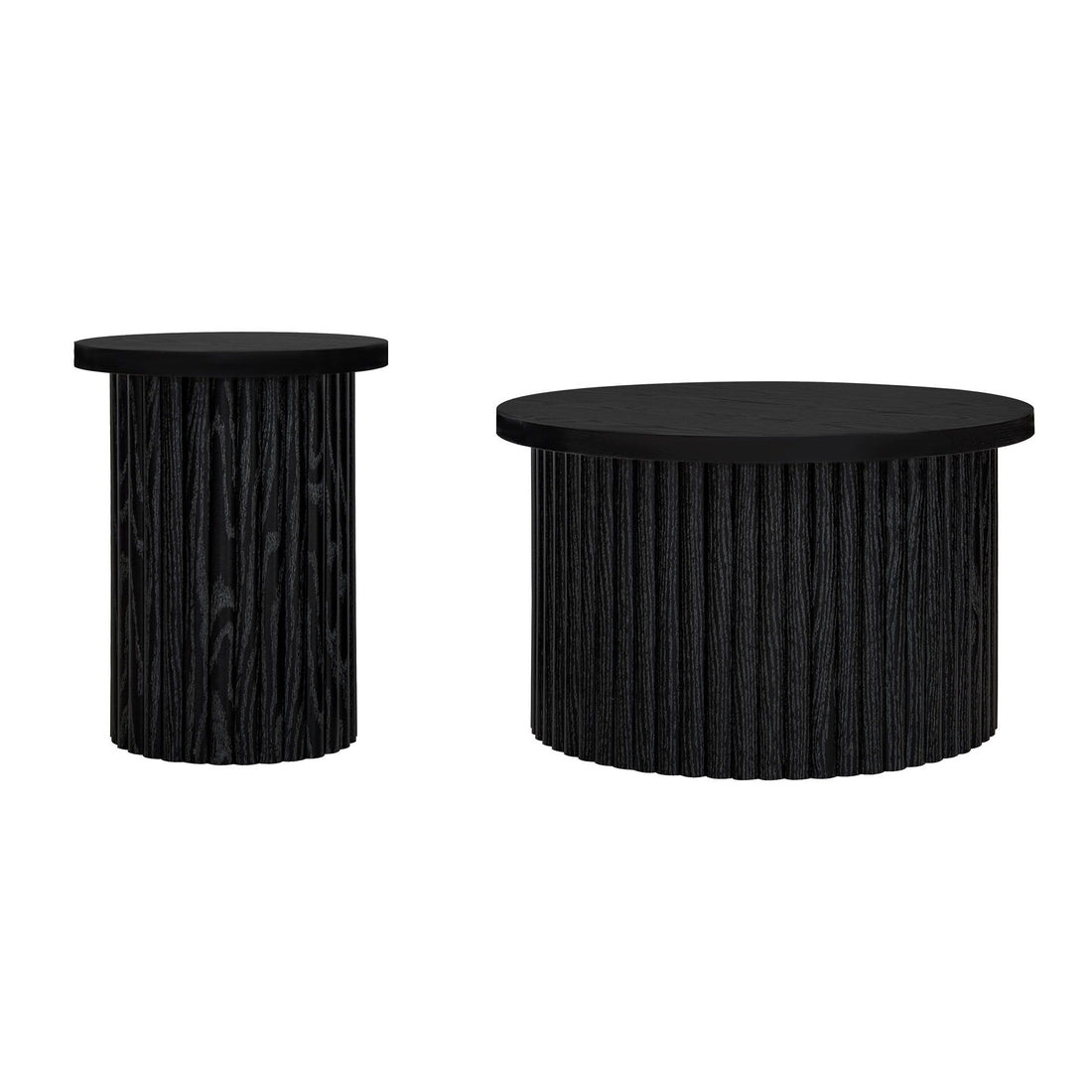 Modern Round Coffee Table And Side Table (Set of 2)