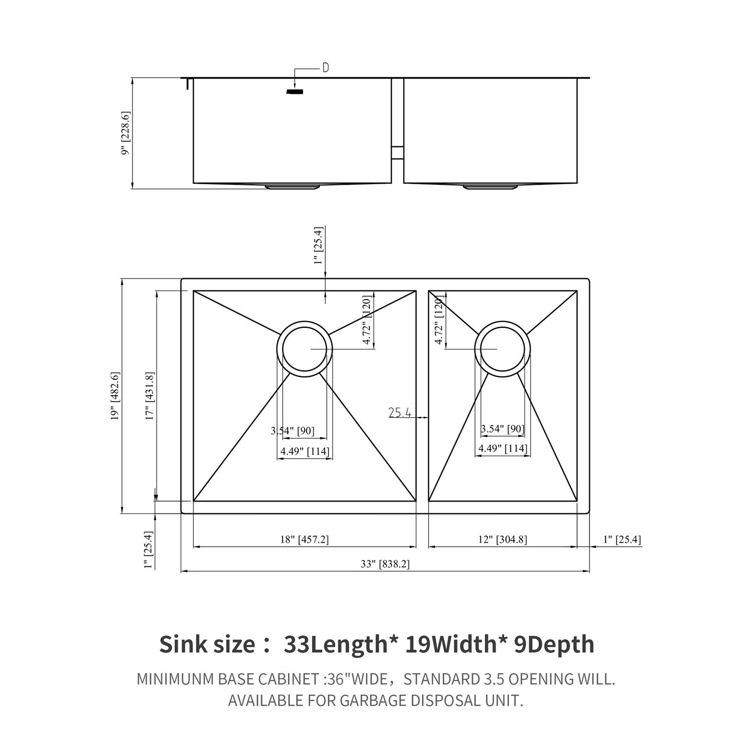 Modern Double Bowl Undermount Sink Design With 10&quot; Deep Basins