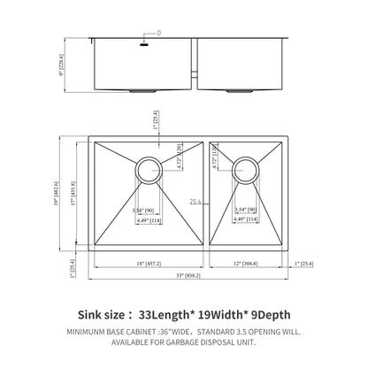 Modern Double Bowl Undermount Sink Design With 10&quot; Deep Basins