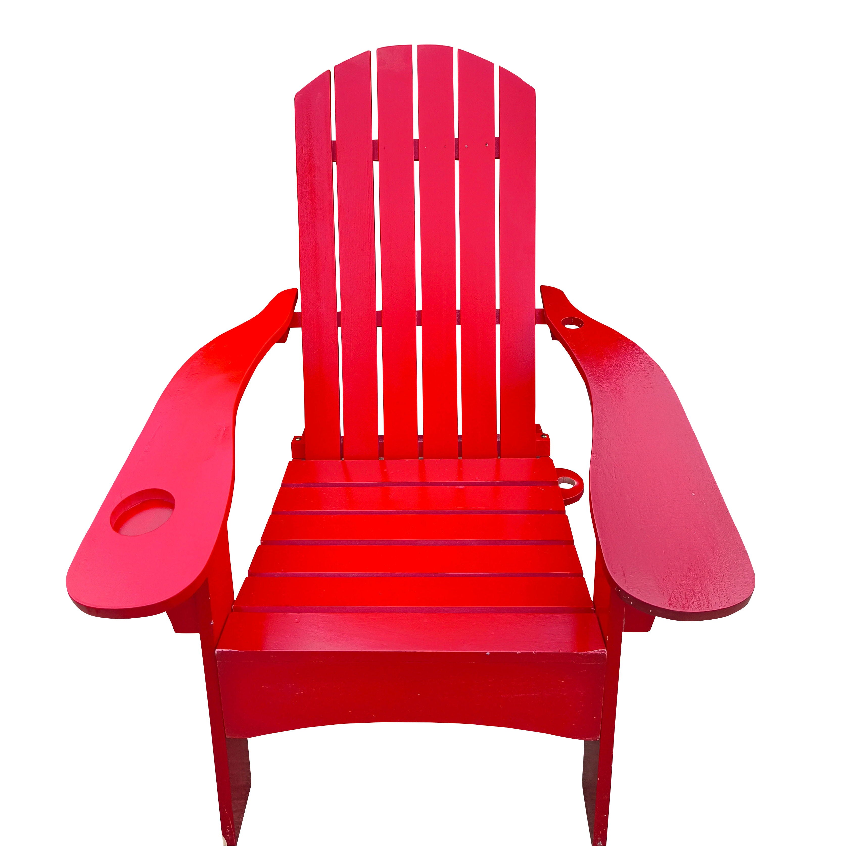Outdoor Or Indoor Adirondack Chair With An Hole To Hold Umbrella On The Arm