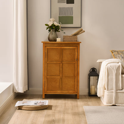 Floor Cabinet With Doors &amp; Adjustable Shelf, Storage Cabinet For Entryway