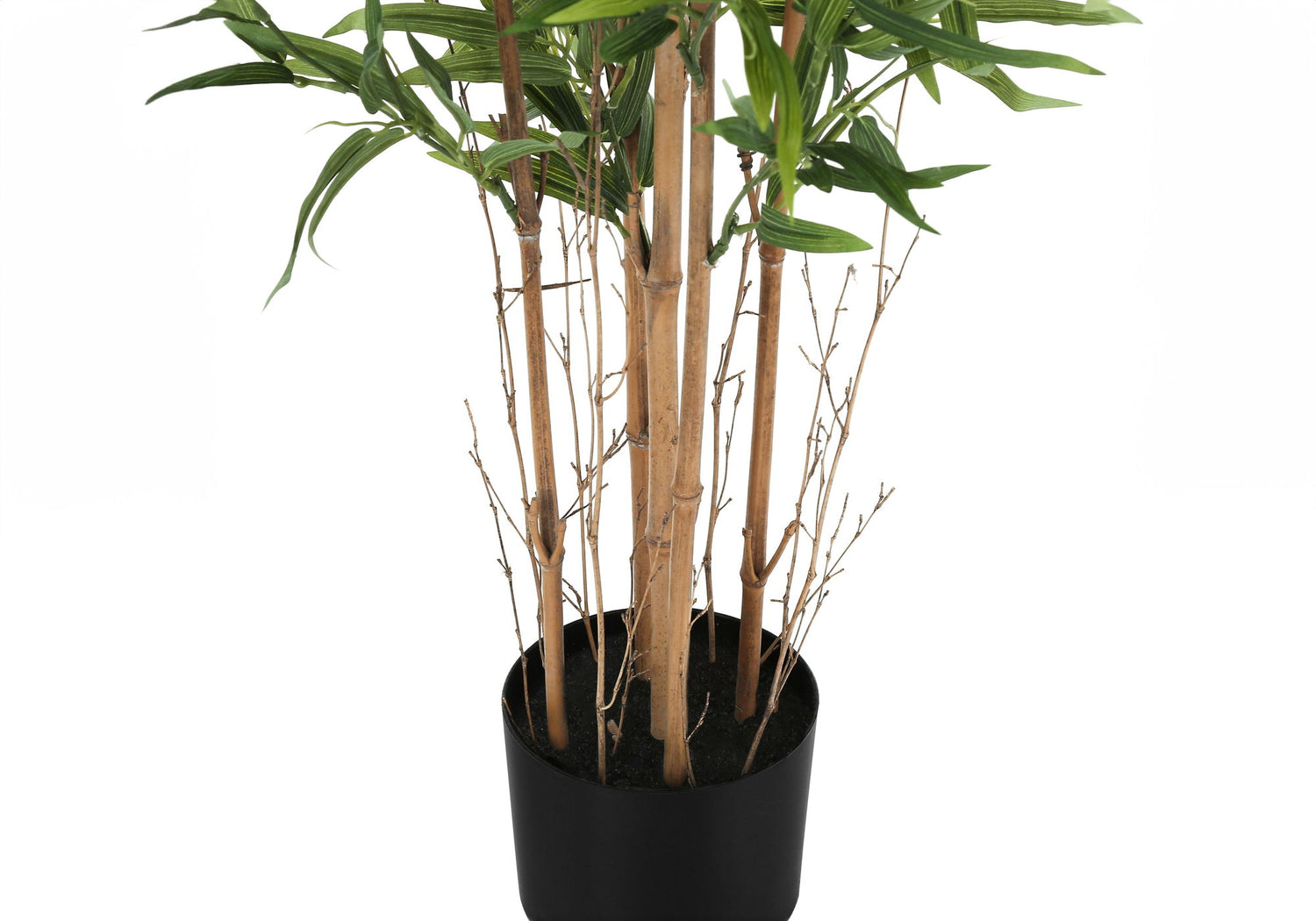 50&quot; Tall, Artificial Plant, Bamboo Tree, Indoor, Faux, Fake, Floor, Greenery, Potted, Decorative - Green / Black