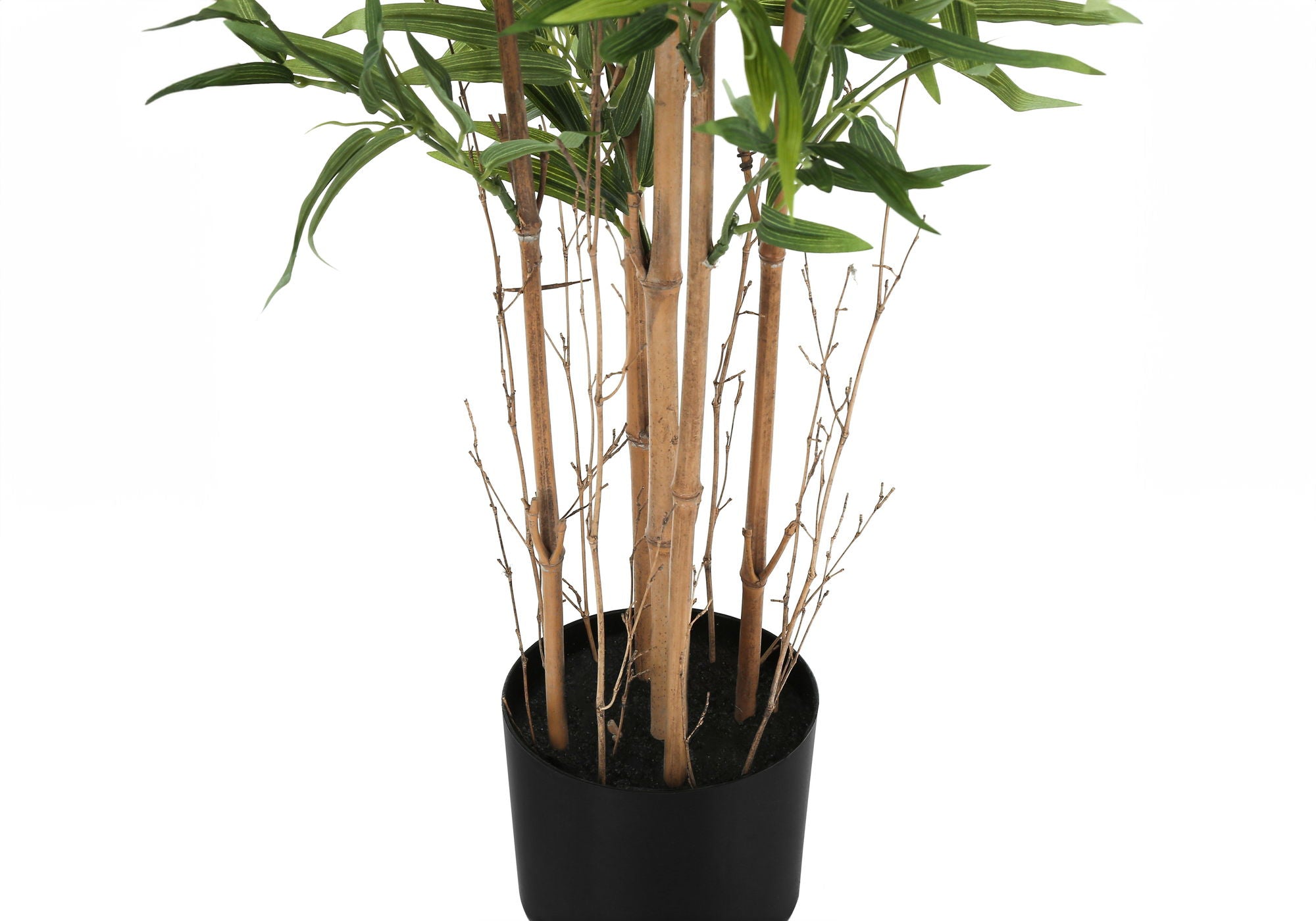50&quot; Tall, Artificial Plant, Bamboo Tree, Indoor, Faux, Fake, Floor, Greenery, Potted, Decorative - Green / Black