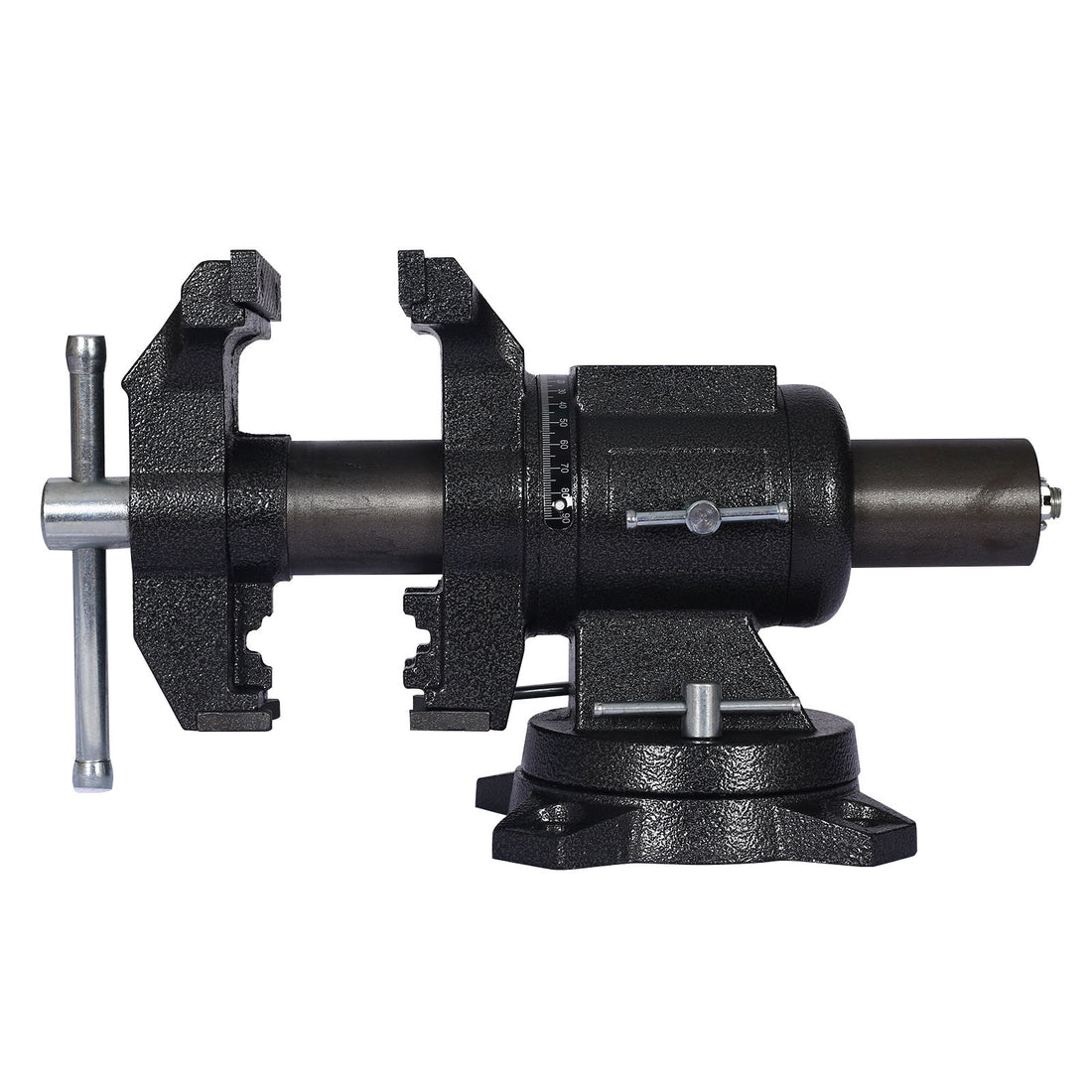 Heavy Duty 5&quot; Multi Jaw Rotating Bench Vise With 360 Degree Swivel Base And Head