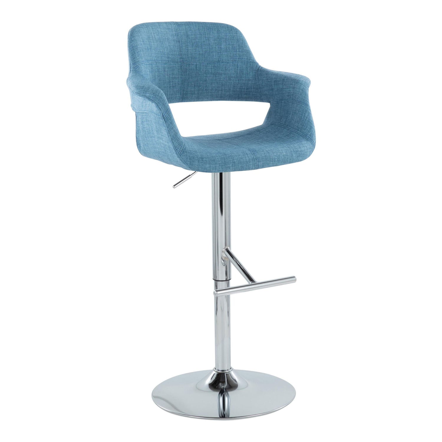 Vintage Flair - Mid Century Modern Adjustable Barstool &amp; Straight T Footrest (Set of 2)