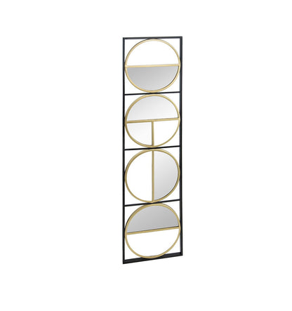 Eclectic Styling Metal Beaded Wall Mirror With Contemporary Design For Bedroom, Liveroom &amp; Entryway