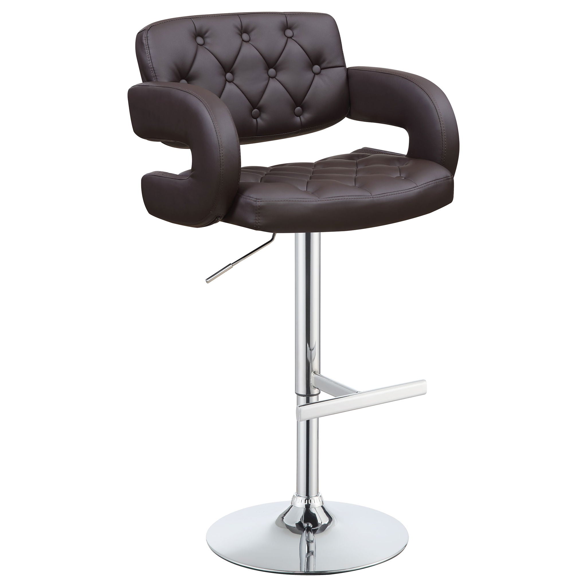Adjustable Bar Stool With Upholstery