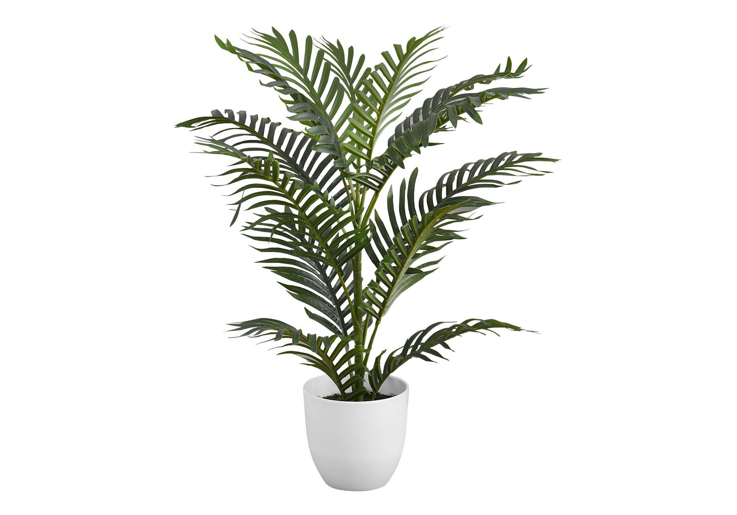 28&quot; Tall, Artificial Plant, Palm Tree, Indoor, Faux, Fake, Floor, Greenery, Potted, Real Touch, Decorative - Green / White