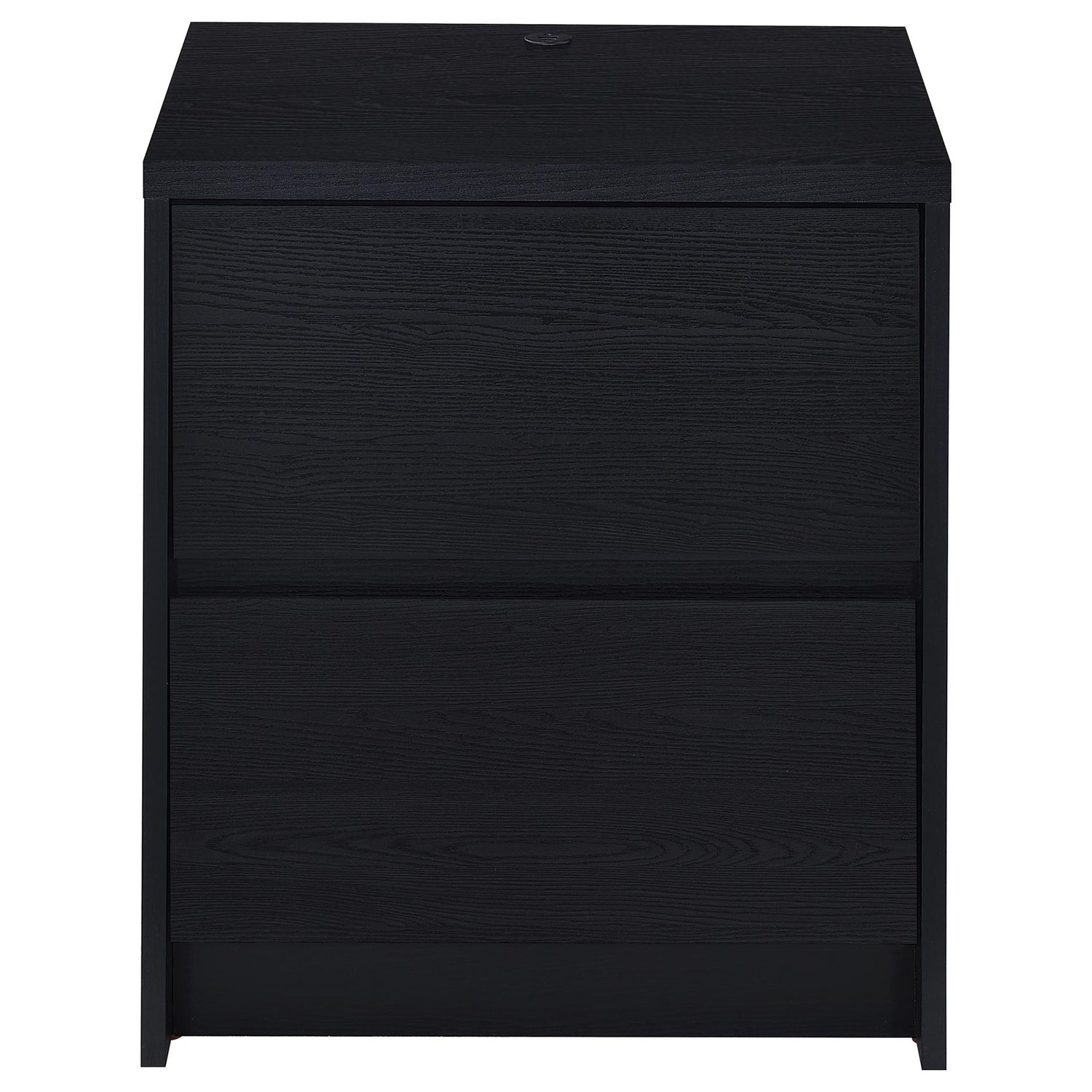 Transitional Nightstand With Dual USB Charging And Motion Sensor Light