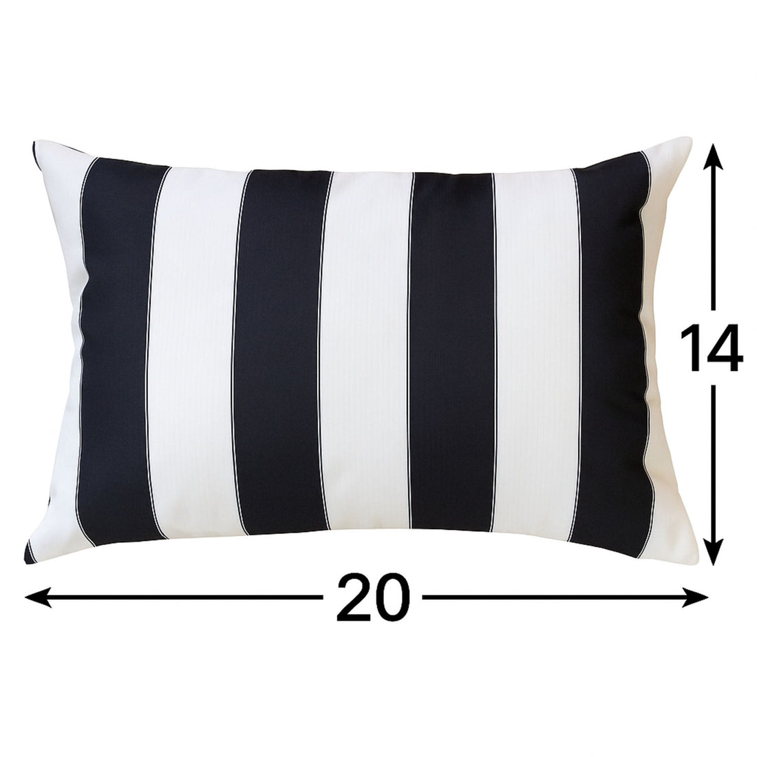 Horizon - Stripe Pillow Outdoor &amp; Indoor - Black