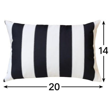 Horizon - Stripe Pillow Outdoor &amp; Indoor - Black