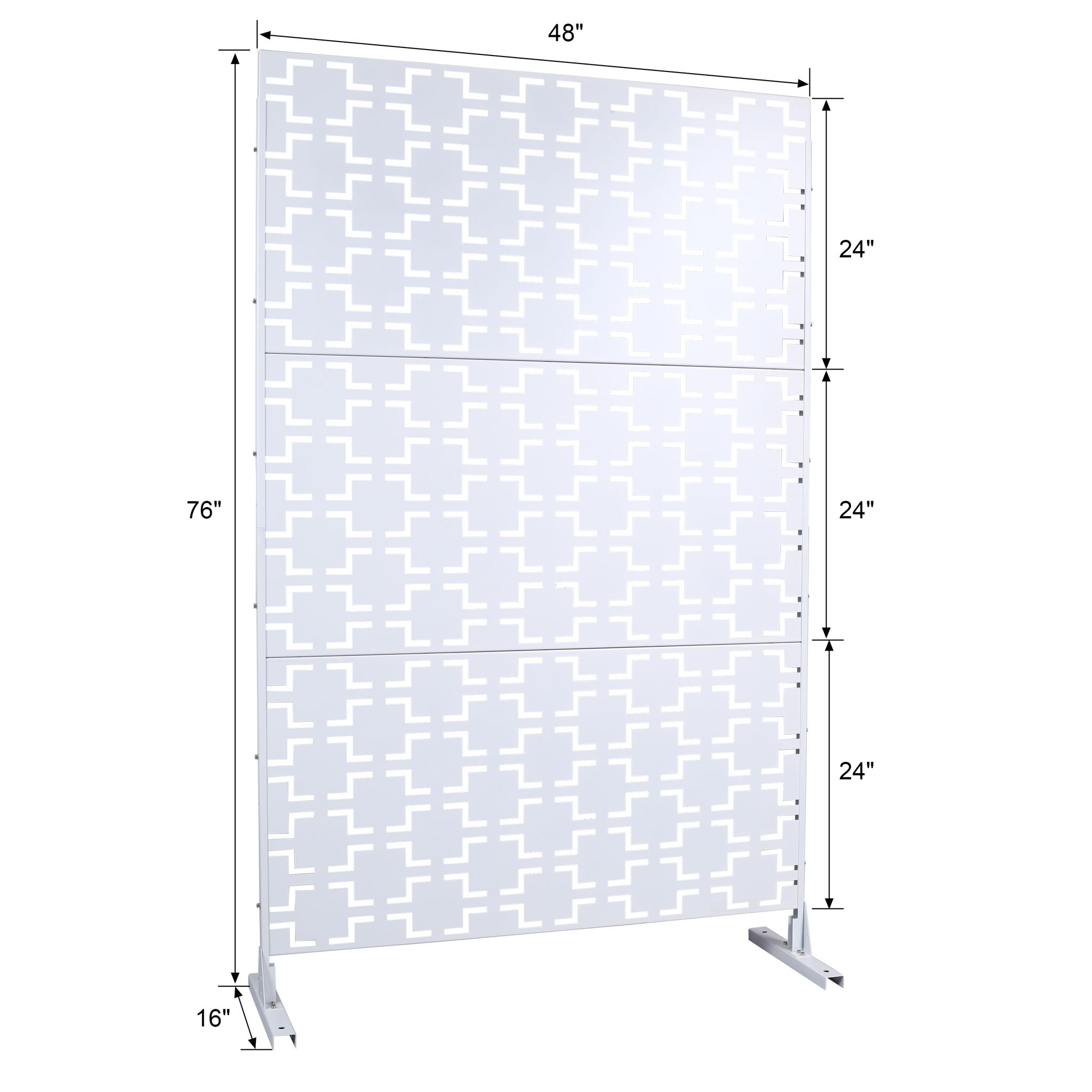 Outdoor &amp; Indoor Metal Privacy Freestanding Decorative Screen