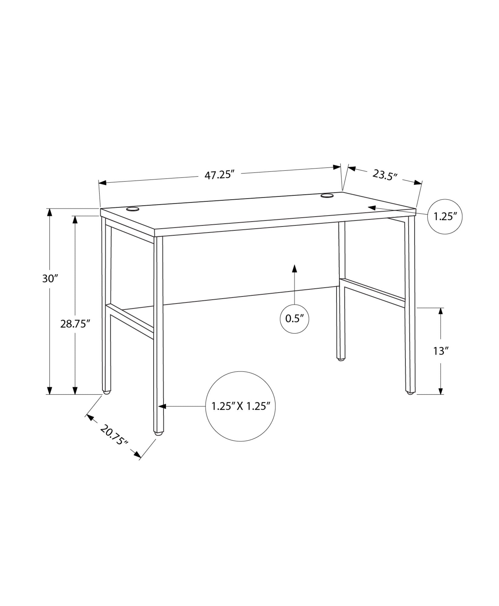 Computer Desk, Home Office, Commercial Grade, Contemporary &amp; Modern