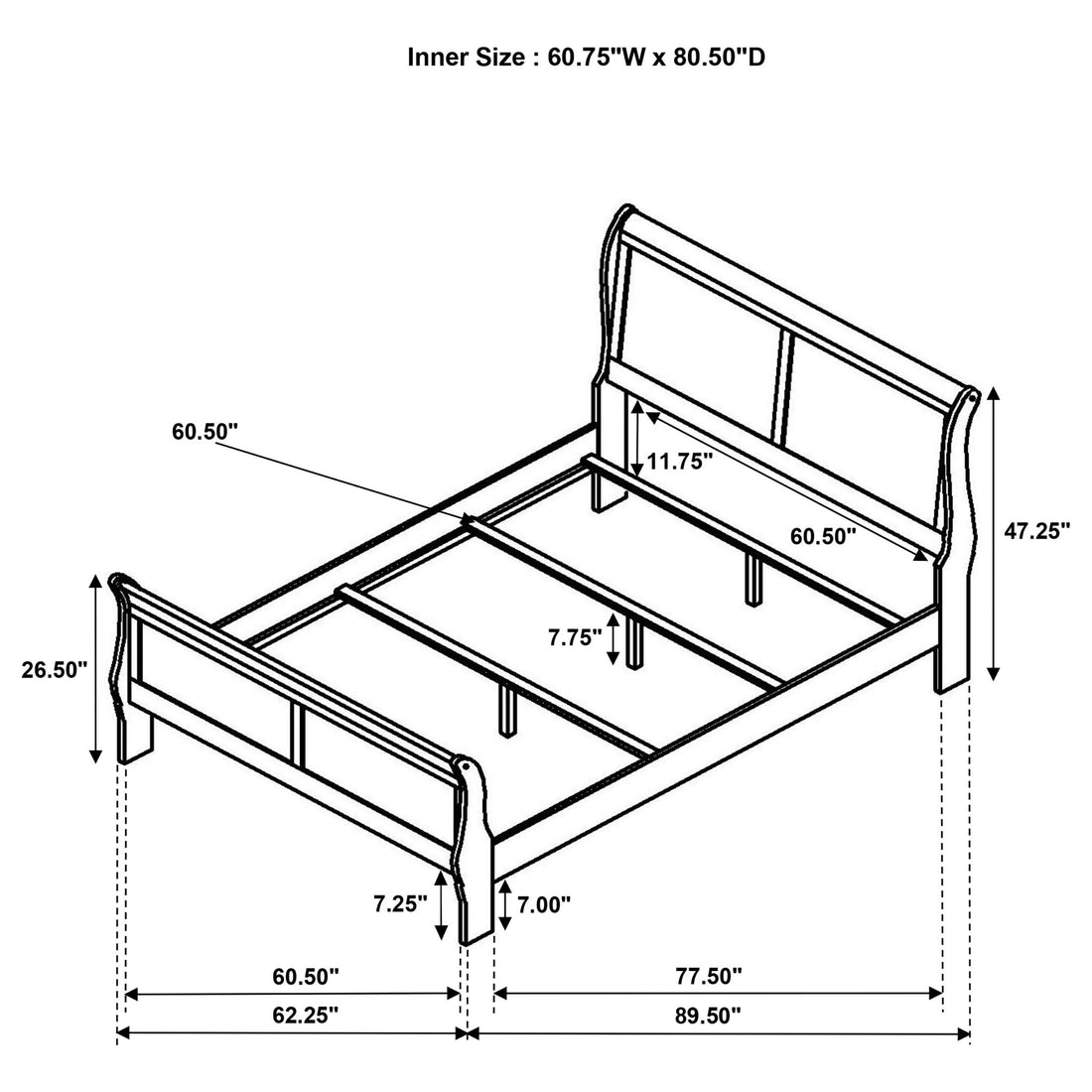 Mckee - Sleigh Panel Bed