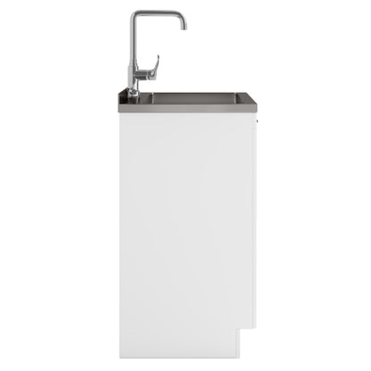 Murphy - Laundry Cabinet &amp; Faucet And Stainless Steel Sink