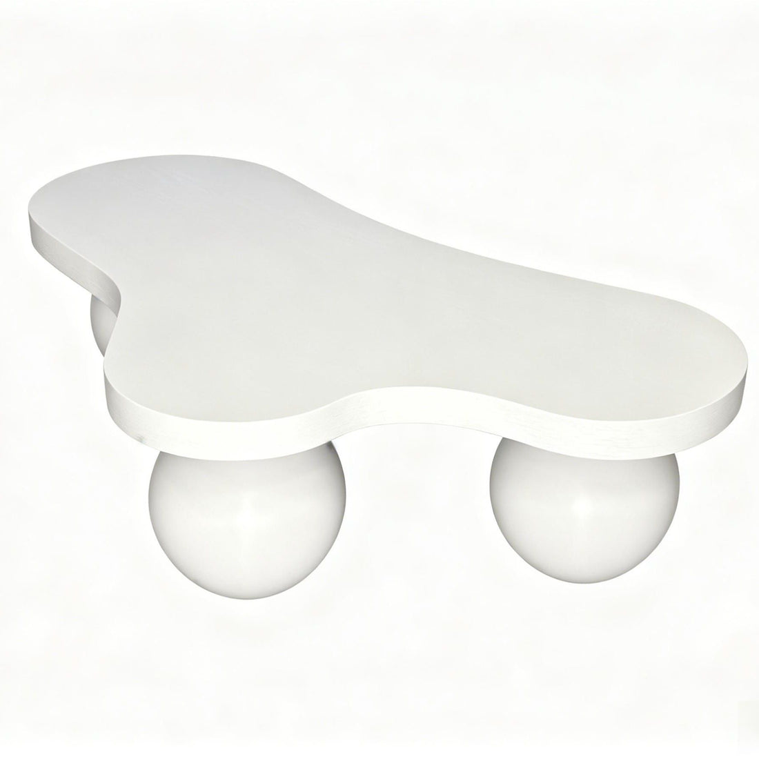 Cloud Shaped Coffee Table With 3 Ball Legs For Living Room