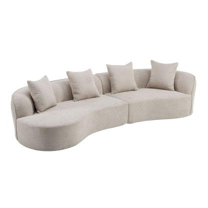 Elegant Curved Sectional Sofa With Full Foam Comfort