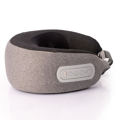 Shiatsu Neck Massage Pillow With Infrared Heat Therapy Foam - Gray