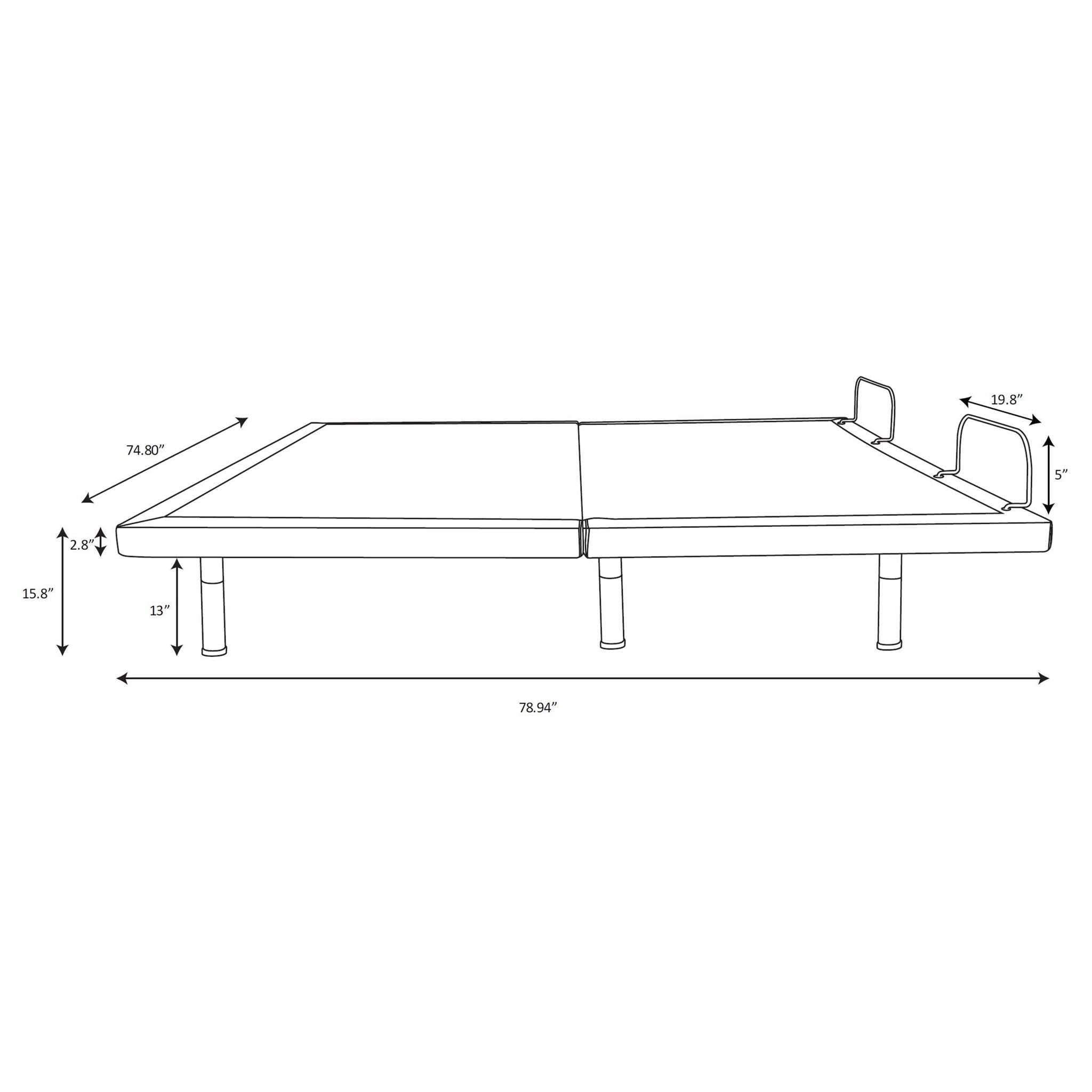 Kelven - Adjustable Bed Base With Wireless Remote And Dual Massage Motors