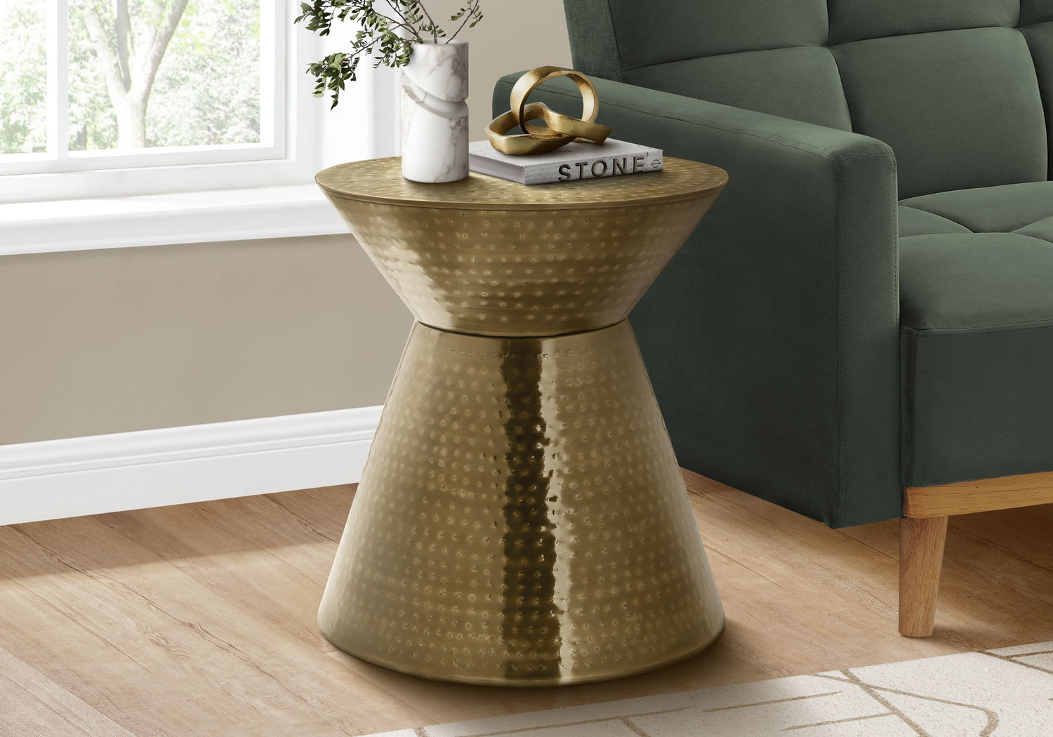 Drum Accent Side Table, Contemporary &amp; Modern Elegant Design
