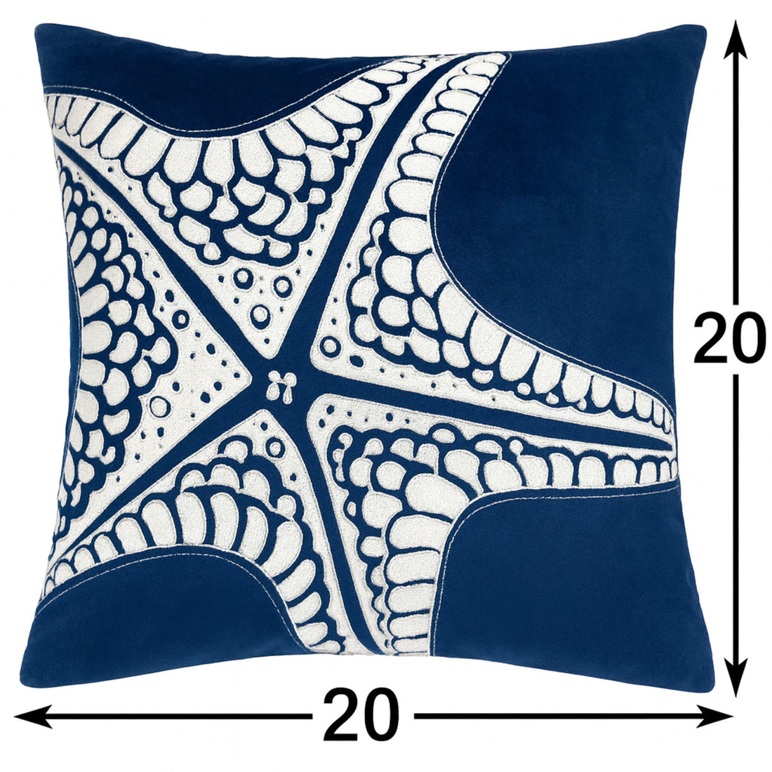 Seastar Starfish Pillow Cover - Indigo