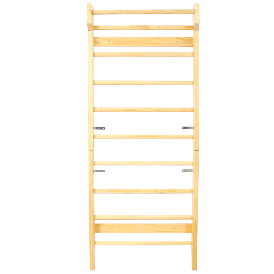 Swedish Ladder, Stall Bars Set For Physical Therapy &amp; Gymnastics - Natural