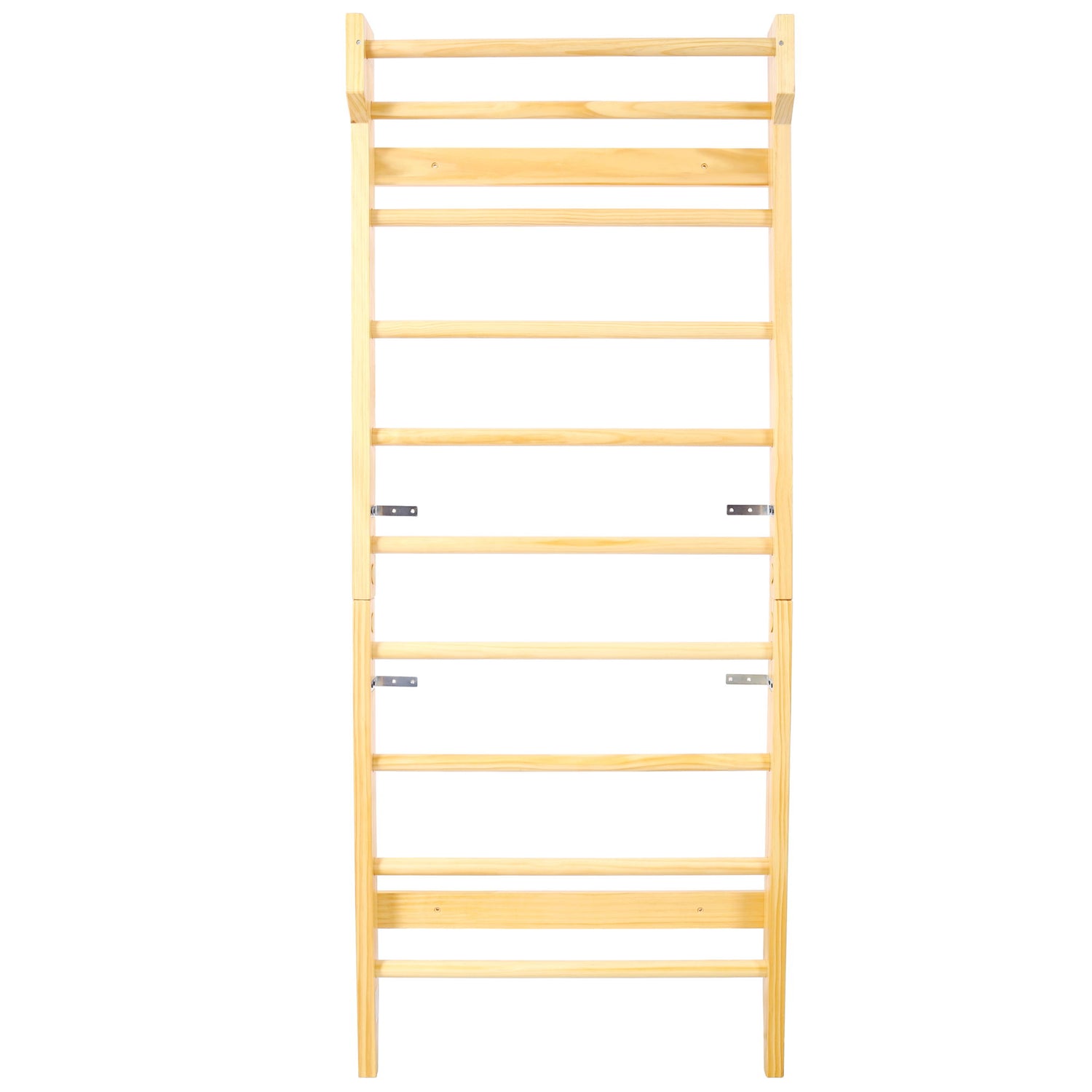 Swedish Ladder, Stall Bars Set For Physical Therapy &amp; Gymnastics - Natural