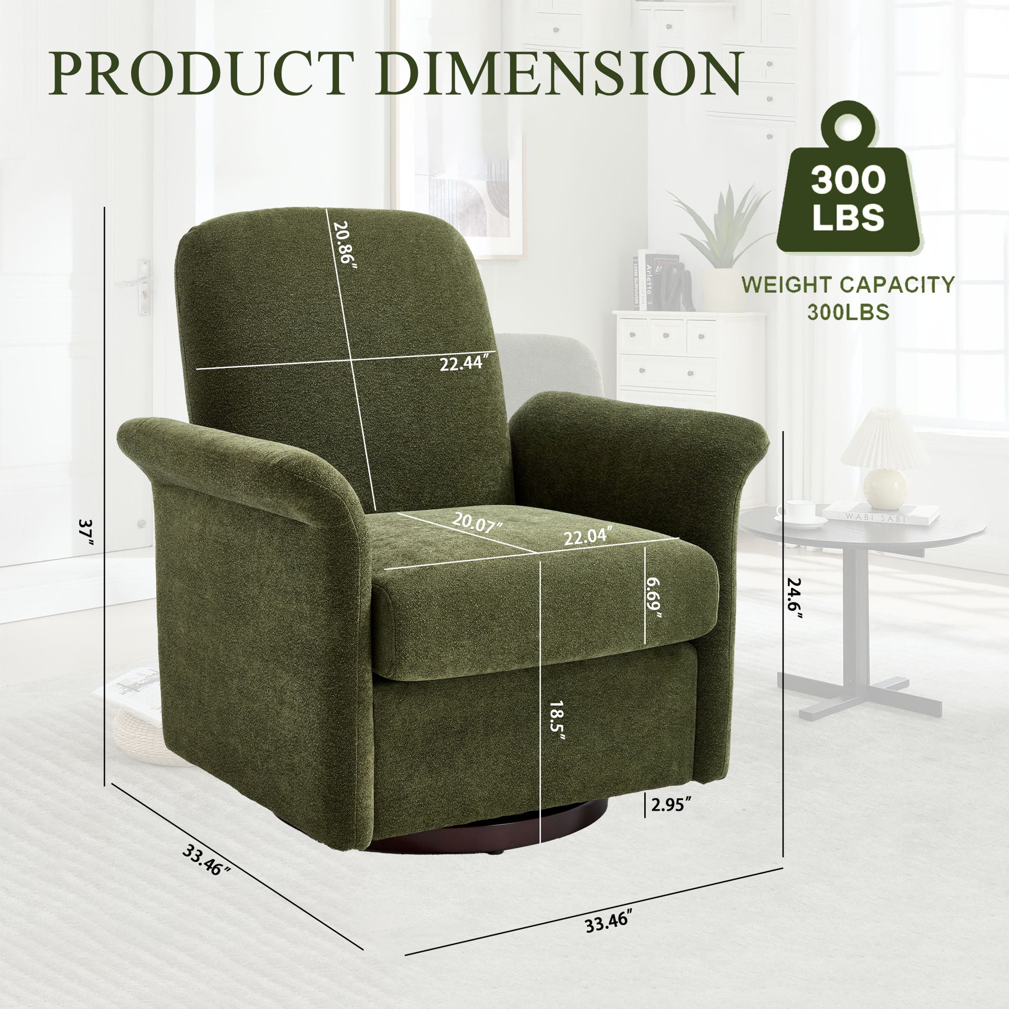 Modern Swivel Barrel Accent Chair With Base
