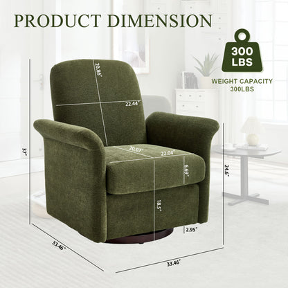 Modern Swivel Barrel Accent Chair With Base