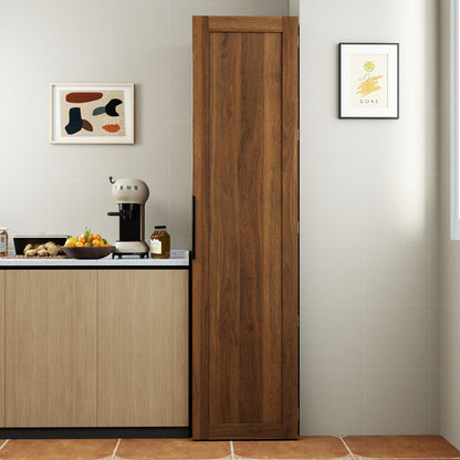 Freestanding Buffet Cupboards Sideboard With Doors &amp; Shelves, Kitchen Pantry Storage Cabinet - Walnut