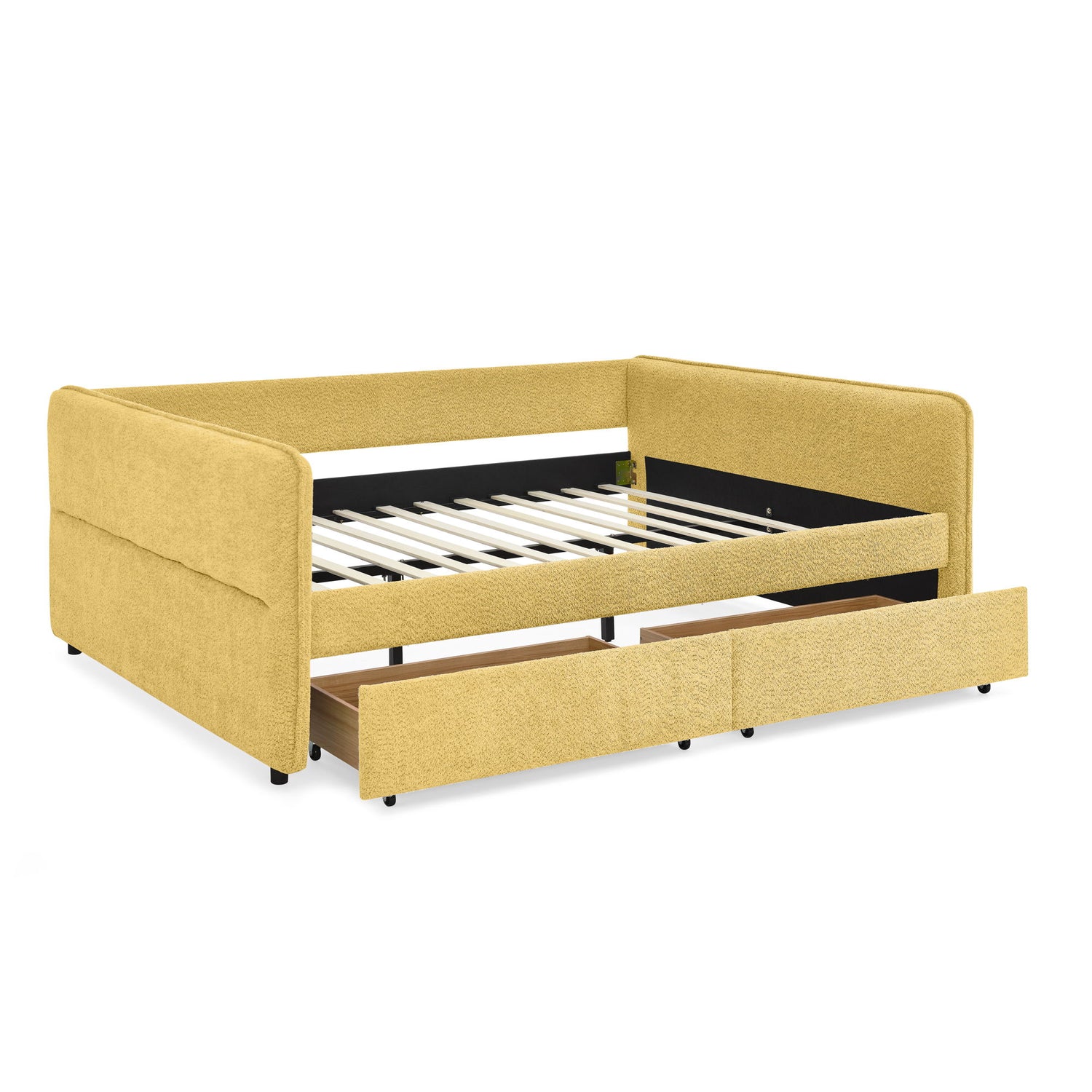 Upholstered Daybed &amp; 2 Drawers