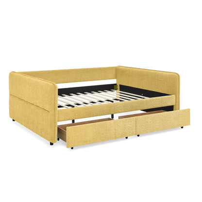 Upholstered Daybed &amp; 2 Drawers