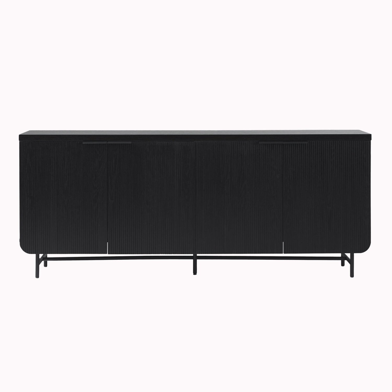 Scandi - Fluted Door Sideboard - Black