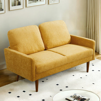 Loveseat Sofa, European Style With Sleek Design, Modern &amp; Vintage Flair, Upholstered 2 Seater Couch