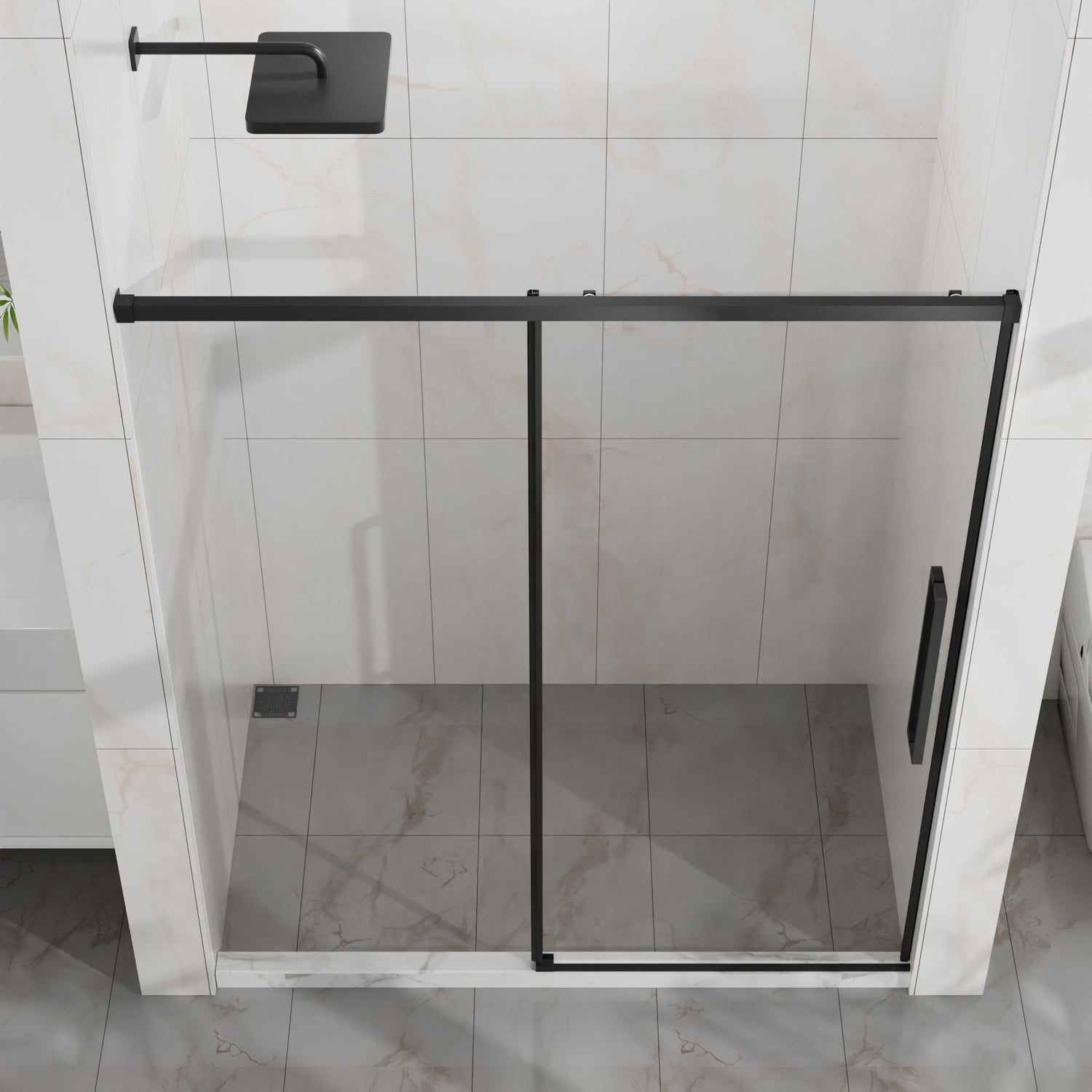 Semi Frameless Tub Sliding Shower Door