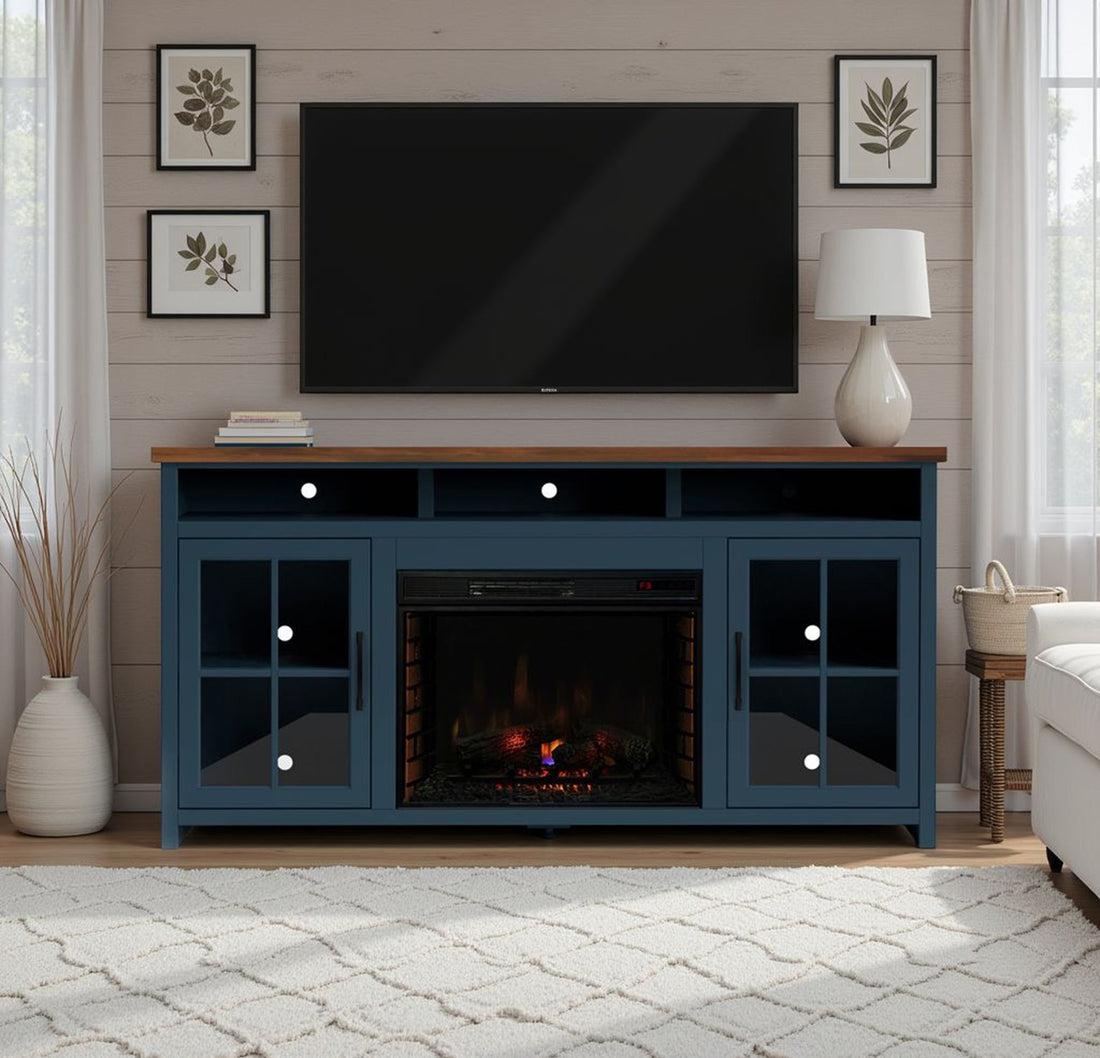 Nantucket - 74&quot; Fireplace TV Stand Console