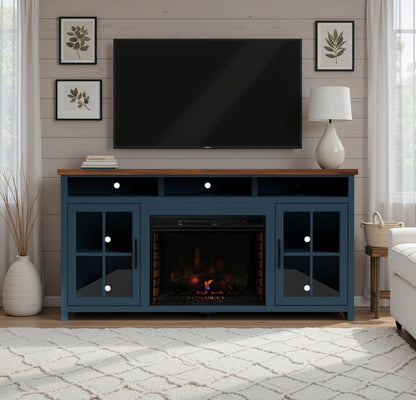 Nantucket - 74&quot; Fireplace TV Stand Console