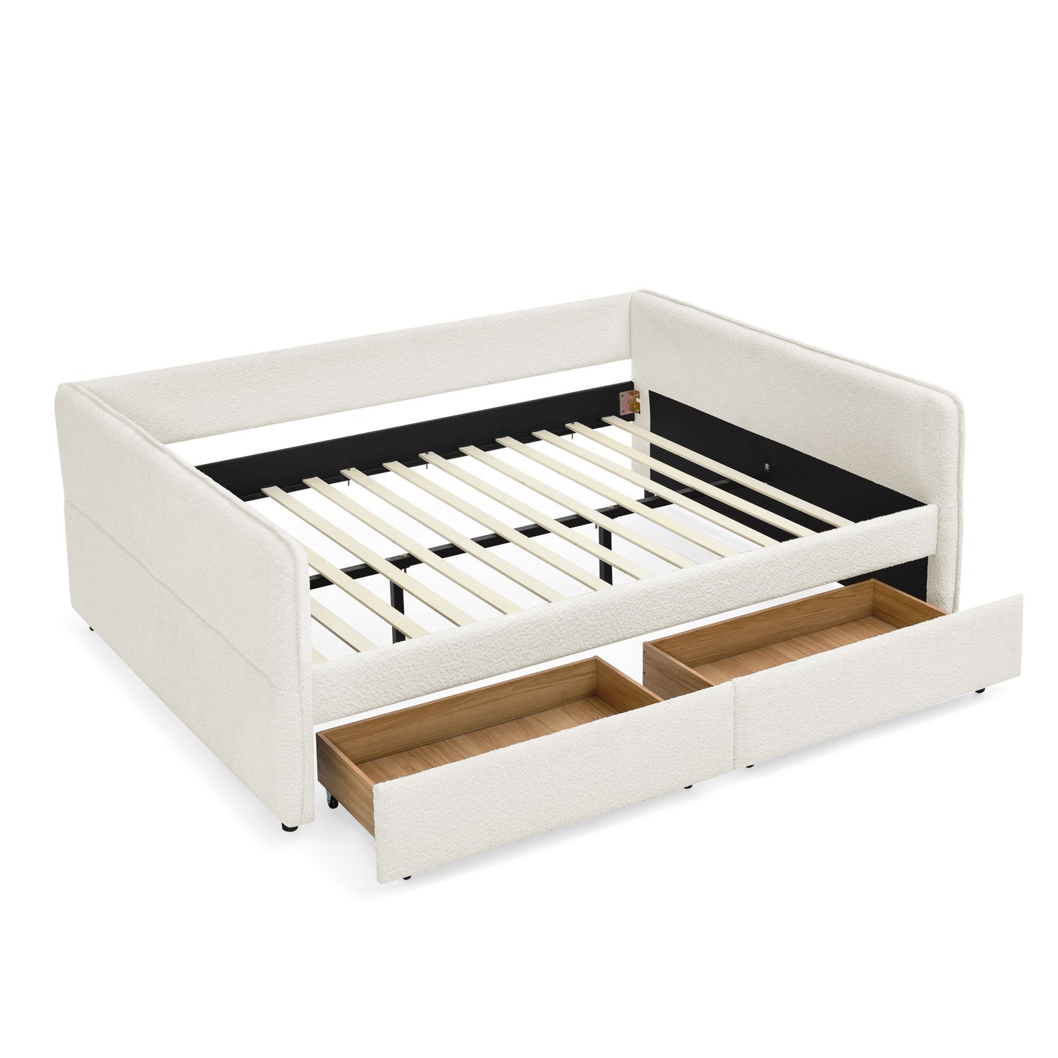 Upholstered Daybed &amp; 2 Drawers