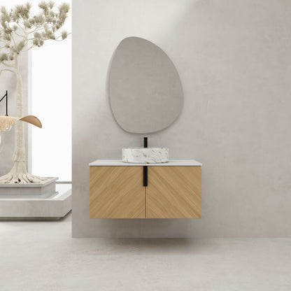 Wall Mounted Bathroom Vanity &amp; Art Sink