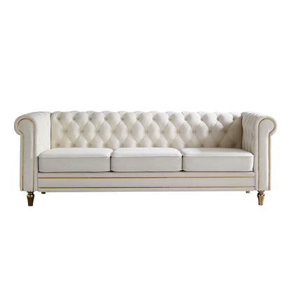 Chesterfield - Velvet Sofa 84.65&quot; For Living Room