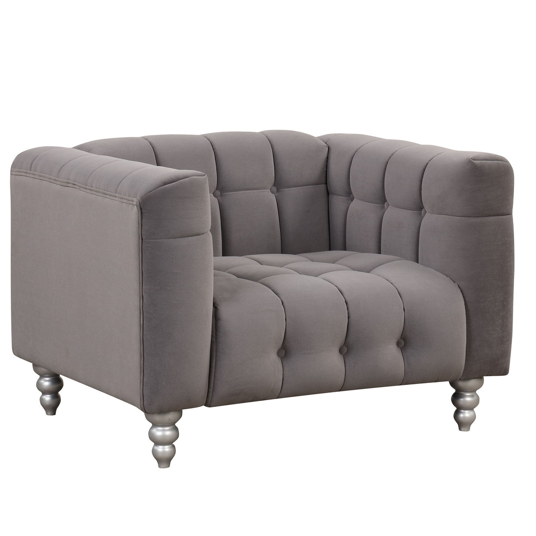 Modern Sofa Dutch Fluff Upholstered Sofa &amp; Wood Legs, Buttoned Tufted Backrest