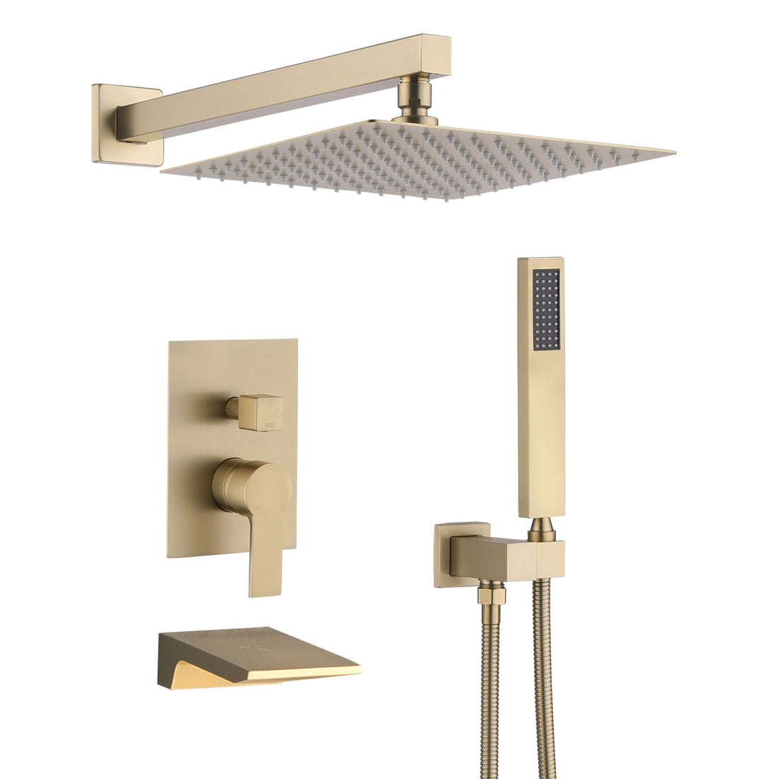 Modern 10&quot; Wall Mounted Rainfall Shower Head System