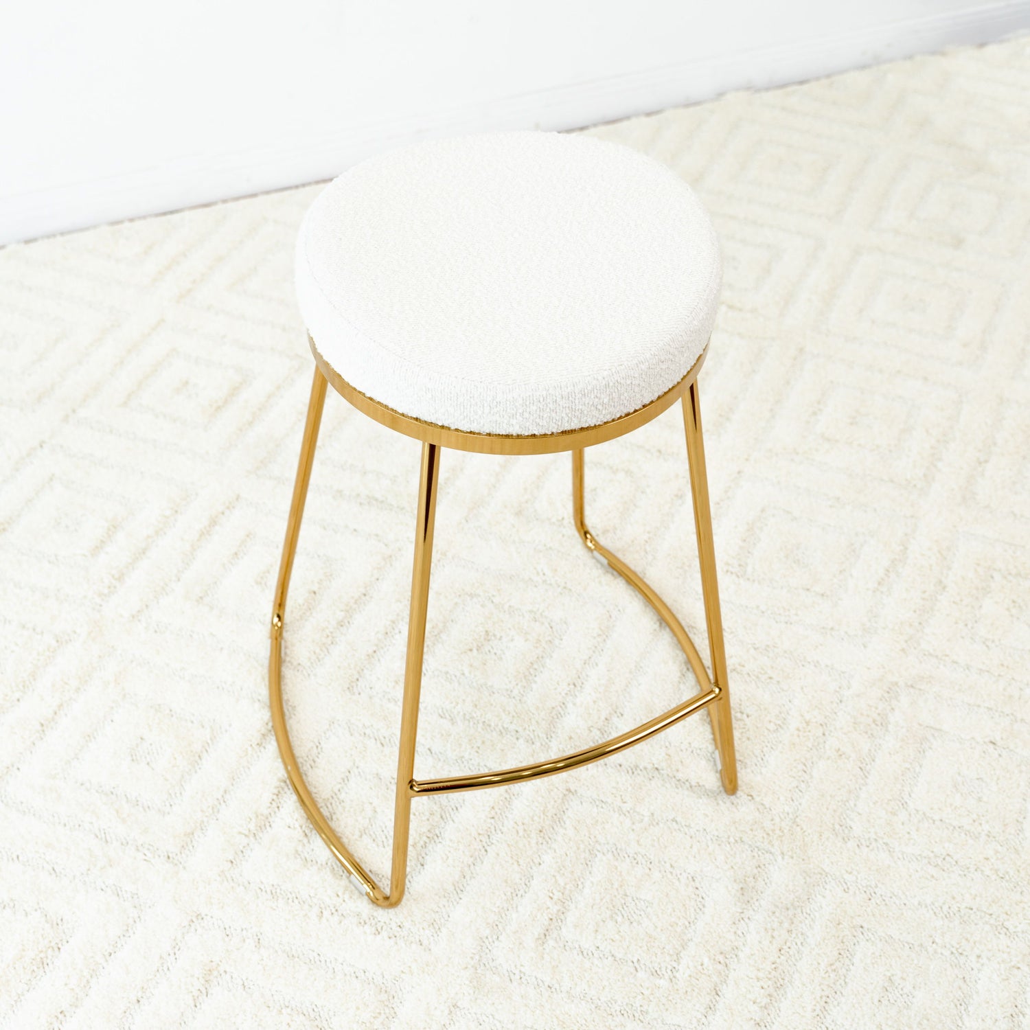 Jane - 26&quot; Mid-Century Modern Luxury Upholstered Stool