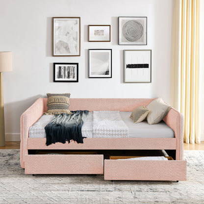 Upholstered Daybed &amp; 2 Drawers