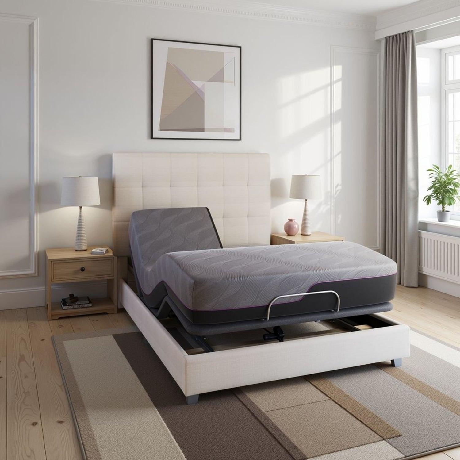 Renew - 11&quot; King Size Flex Head Cooling Fast Responding Latex Foam Mattress - Gray