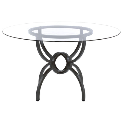 Marina - Round Dining Table - Gunmetal