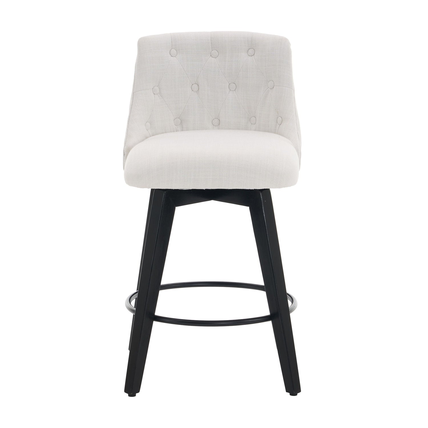 Swivel Bar Stools &amp; Button Tufted Back (Set of 2)